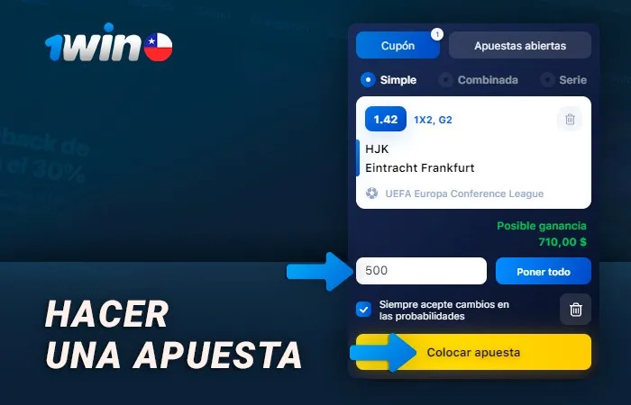 1win Chile cómo realizar una apuesta deportiva paso a paso